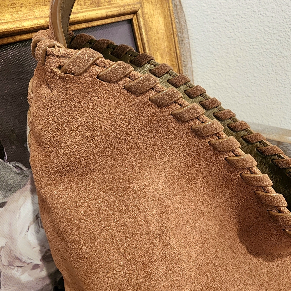 Tory Burch Classic Tan Suede Shoulder/ Hobo Bag - Picture 8 of 9